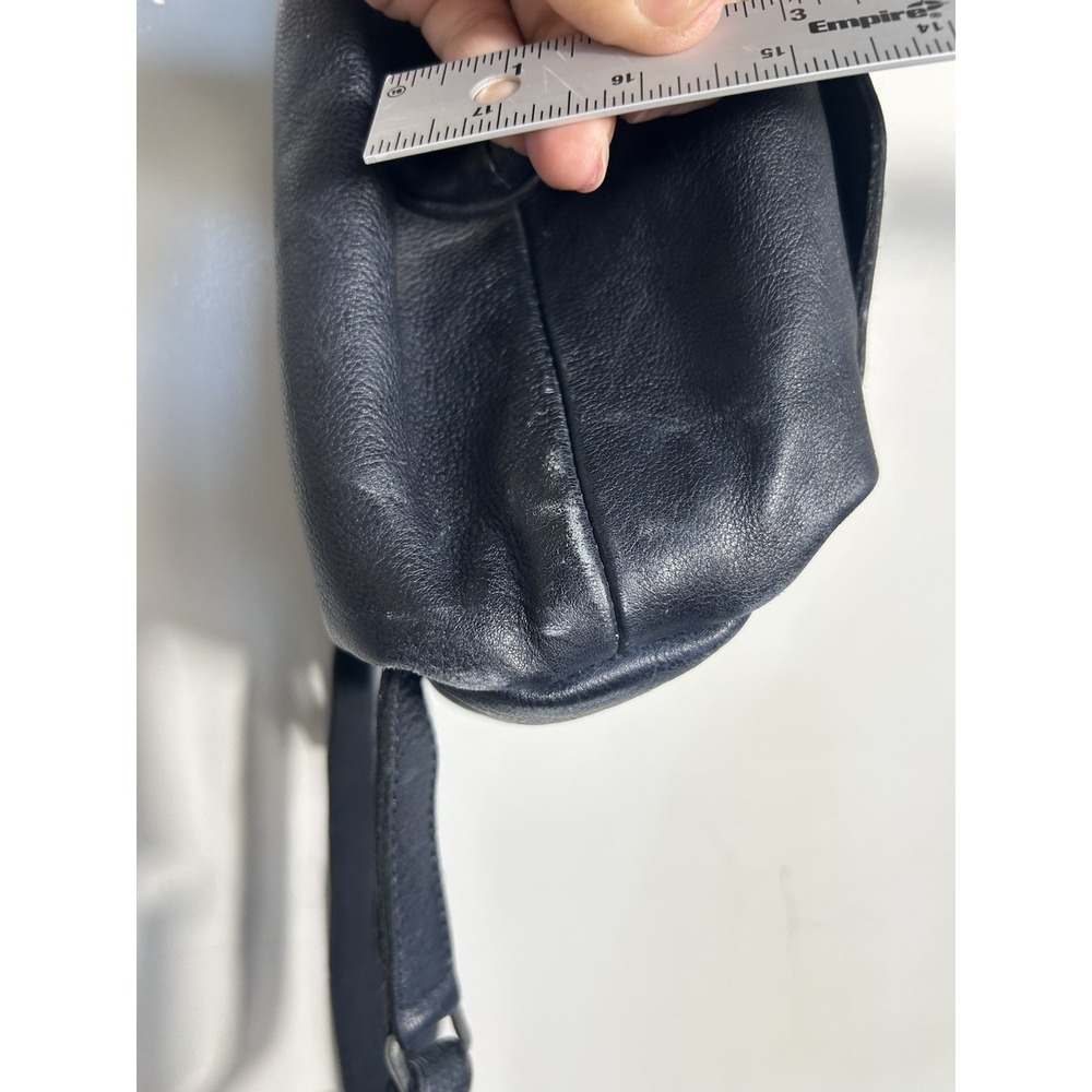 Free People Black Leather Backpack Satchel - Picture 13 of 16